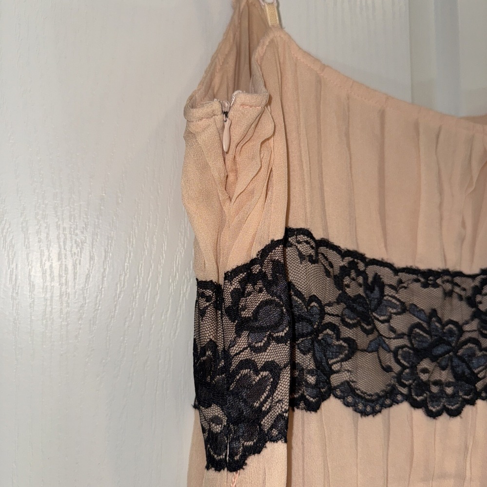 Vintage Arden B Y2K Pink Black Lace Dress Western Boho Sz L - Picture 5 of 5